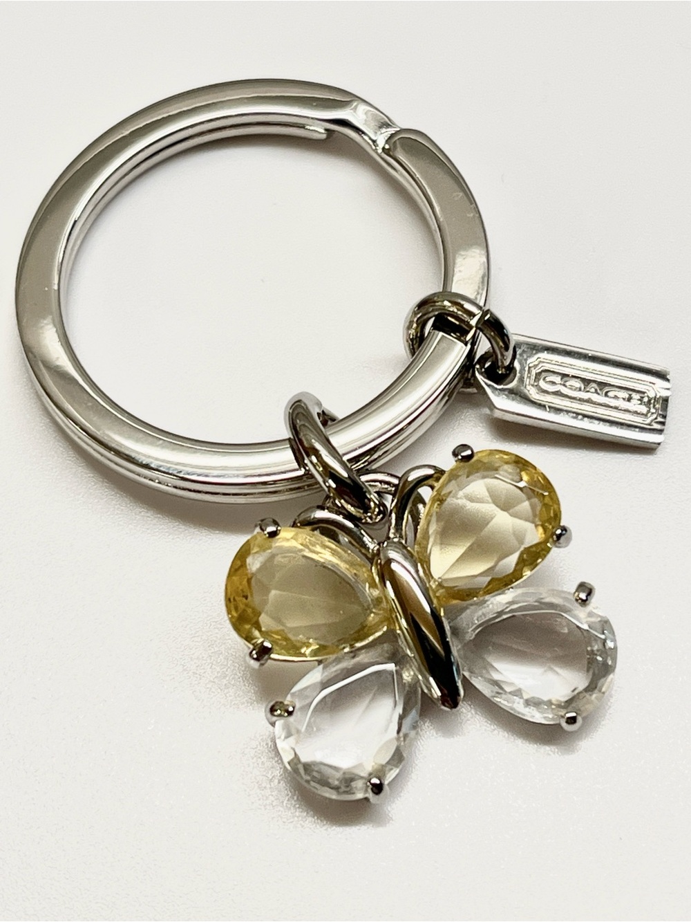 Coach Crystal Butterfly Key Fob NWOT